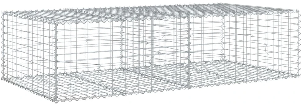 Gabiono krepšys su dangčiu, 200x100x50cm, galvanizuota geležis
