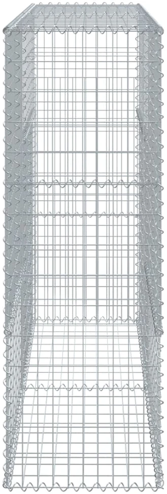 Gabiono krepšys su dangčiu, 200x50x150cm, galvanizuota geležis