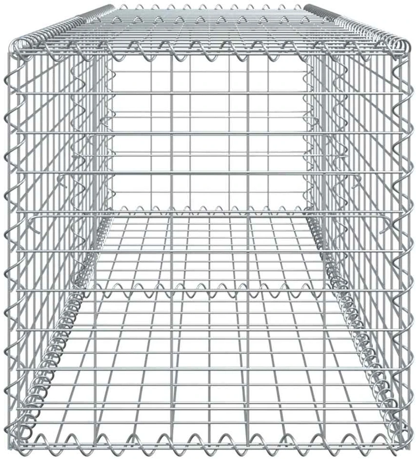 Gabiono krepšys su dangčiu, 200x50x50cm, galvanizuota geležis