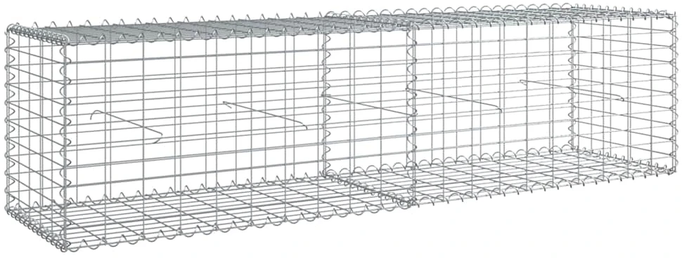 Gabiono krepšys su dangčiu, 200x50x50cm, galvanizuota geležis