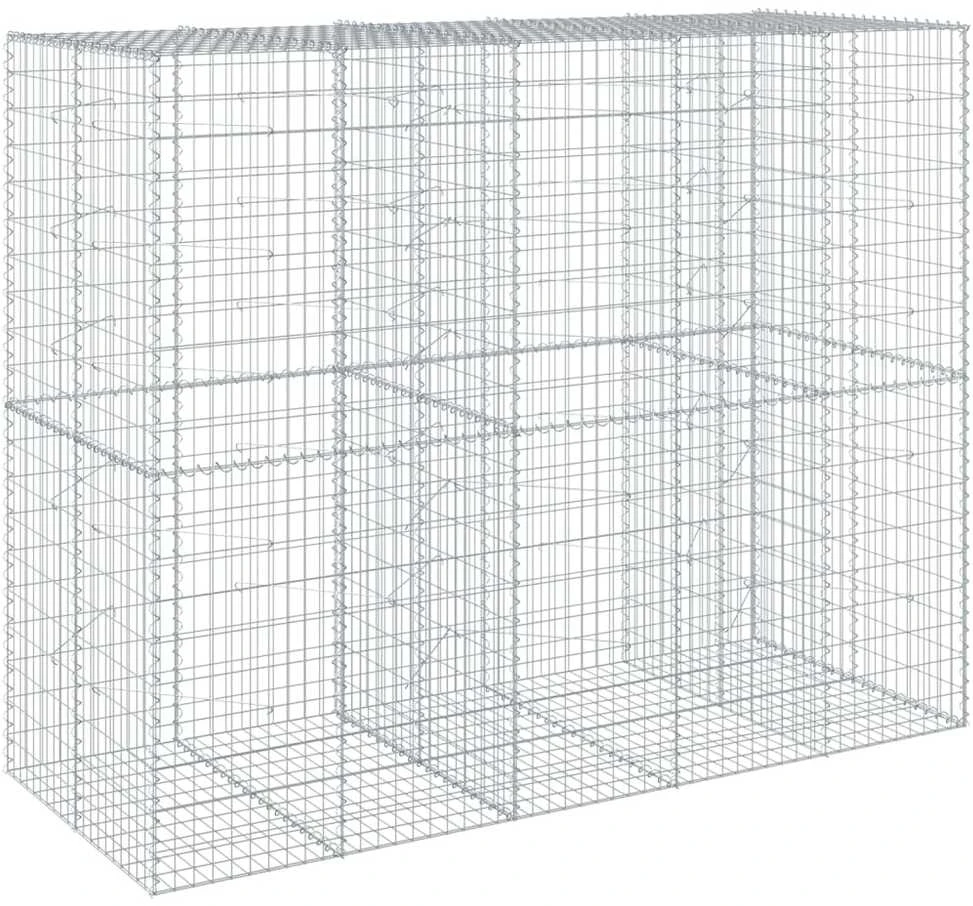 Gabiono krepšys su dangčiu, 250x100x200cm, galvanizuota geležis