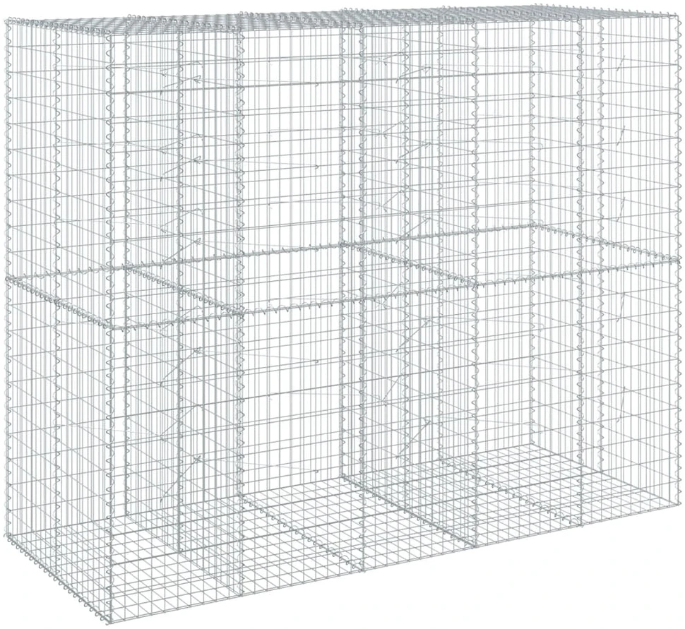 Gabiono krepšys su dangčiu, 250x100x200cm, galvanizuota geležis