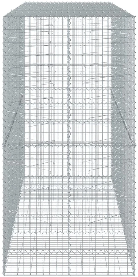 Gabiono krepšys su dangčiu, 300x100x200cm, galvanizuota geležis