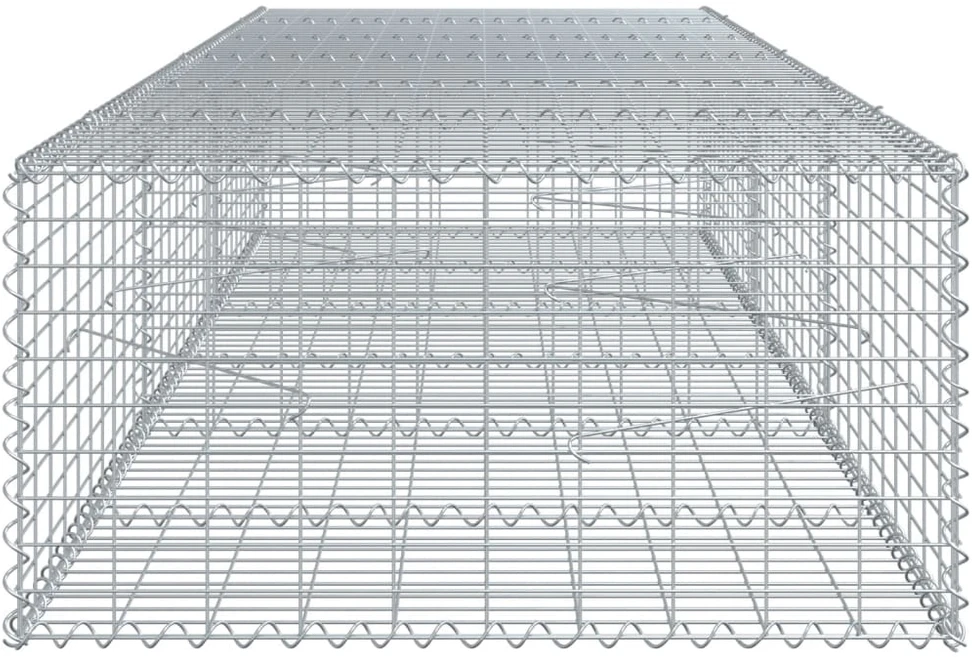Gabiono krepšys su dangčiu, 300x100x50cm, galvanizuota geležis