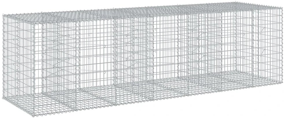 Gabiono krepšys su dangčiu, 350x100x100cm, galvanizuota geležis
