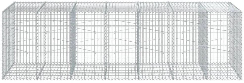 Gabiono krepšys su dangčiu, 350x100x100cm, galvanizuota geležis