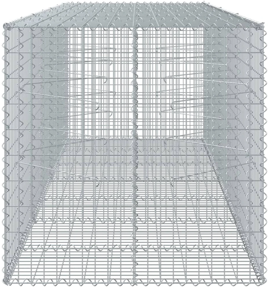 Gabiono krepšys su dangčiu, 350x100x100cm, galvanizuota geležis