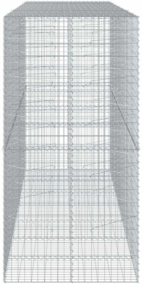 Gabiono krepšys su dangčiu, 350x100x200cm, galvanizuota geležis
