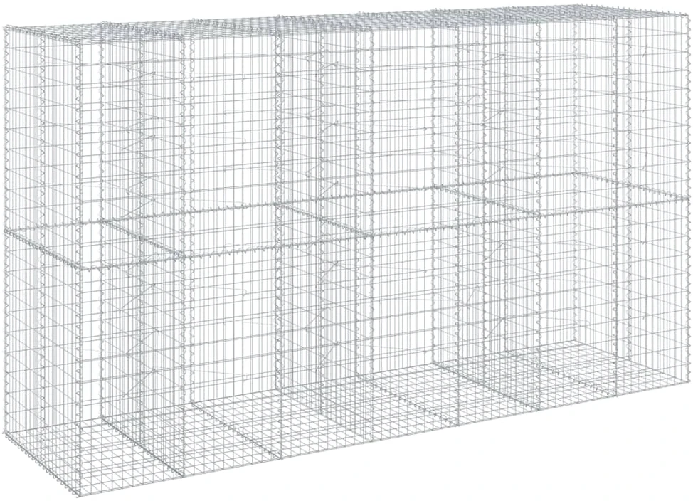 Gabiono krepšys su dangčiu, 350x100x200cm, galvanizuota geležis
