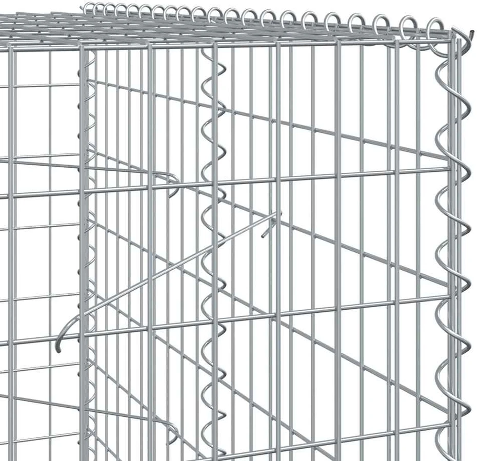 Gabiono krepšys su dangčiu, 350x100x200cm, galvanizuota geležis