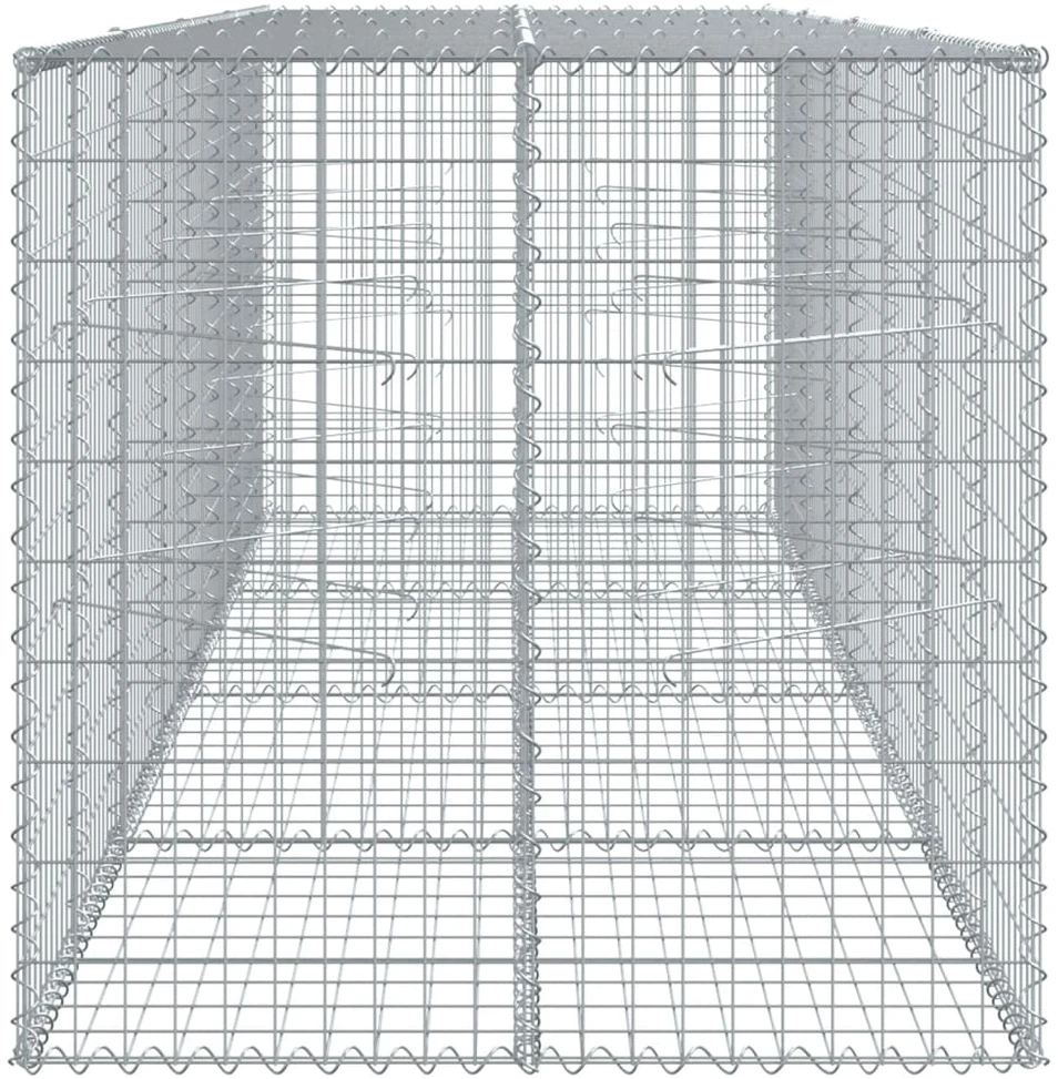 Gabiono krepšys su dangčiu, 400x100x100cm, galvanizuota geležis