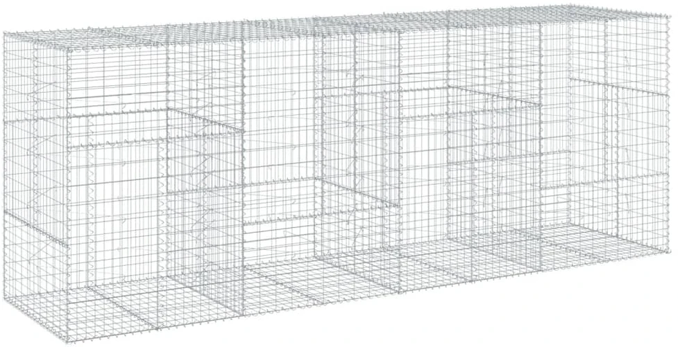 Gabiono krepšys su dangčiu, 400x100x150cm, galvanizuota geležis