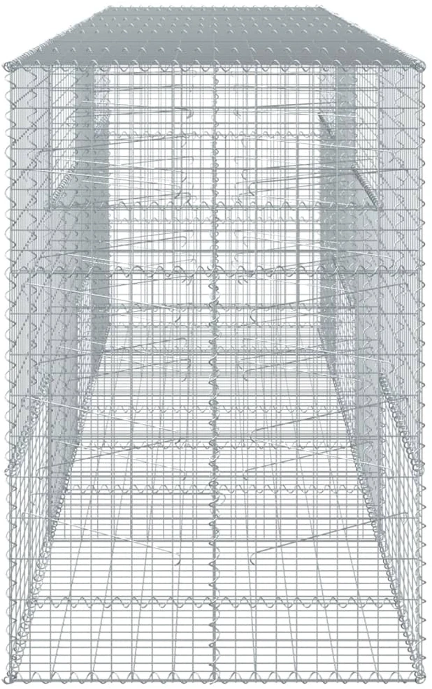 Gabiono krepšys su dangčiu, 400x100x150cm, galvanizuota geležis