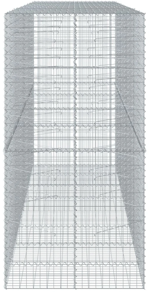 Gabiono krepšys su dangčiu, 400x100x200cm, galvanizuota geležis