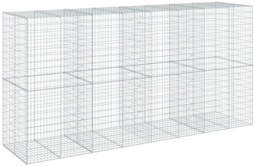 Gabiono krepšys su dangčiu, 400x100x200cm, galvanizuota geležis