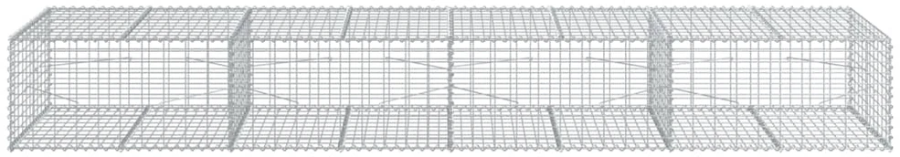 Gabiono krepšys su dangčiu, 400x100x50cm, galvanizuota geležis