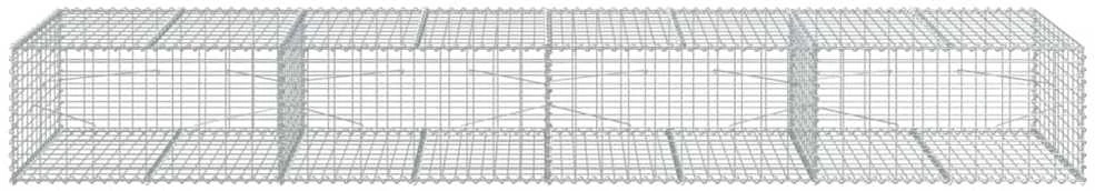 Gabiono krepšys su dangčiu, 400x100x50cm, galvanizuota geležis