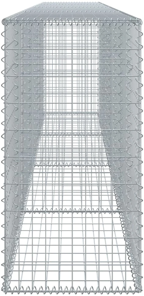Gabiono krepšys su dangčiu, 400x50x100cm, galvanizuota geležis