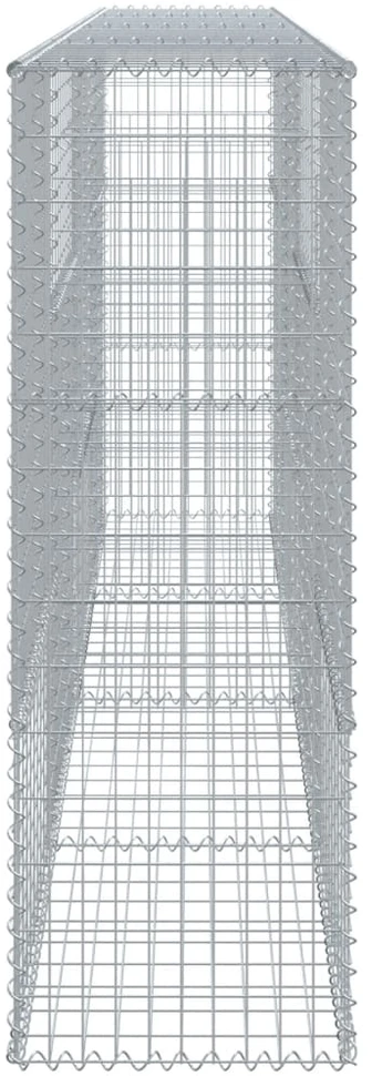 Gabiono krepšys su dangčiu, 400x50x150cm, galvanizuota geležis
