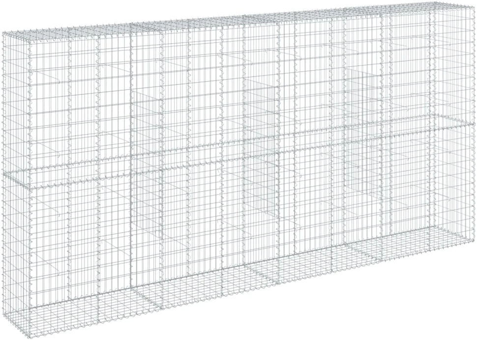 Gabiono krepšys su dangčiu, 400x50x200cm, galvanizuota geležis