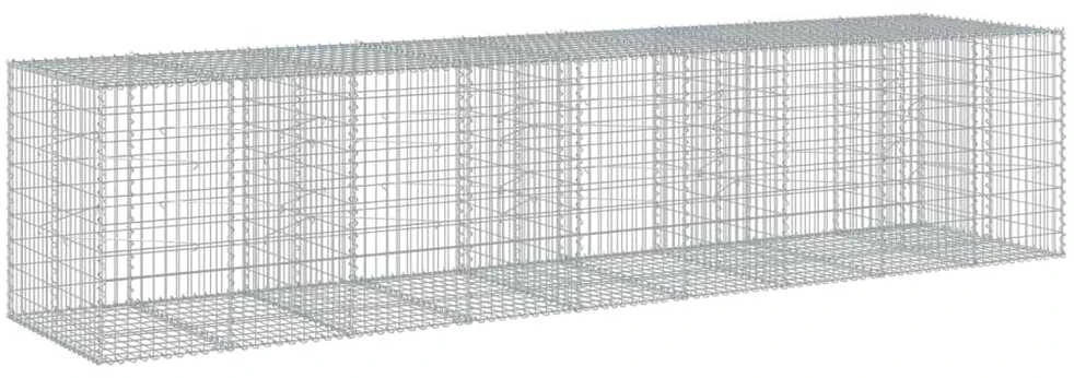 Gabiono krepšys su dangčiu, 450x100x100cm, galvanizuota geležis