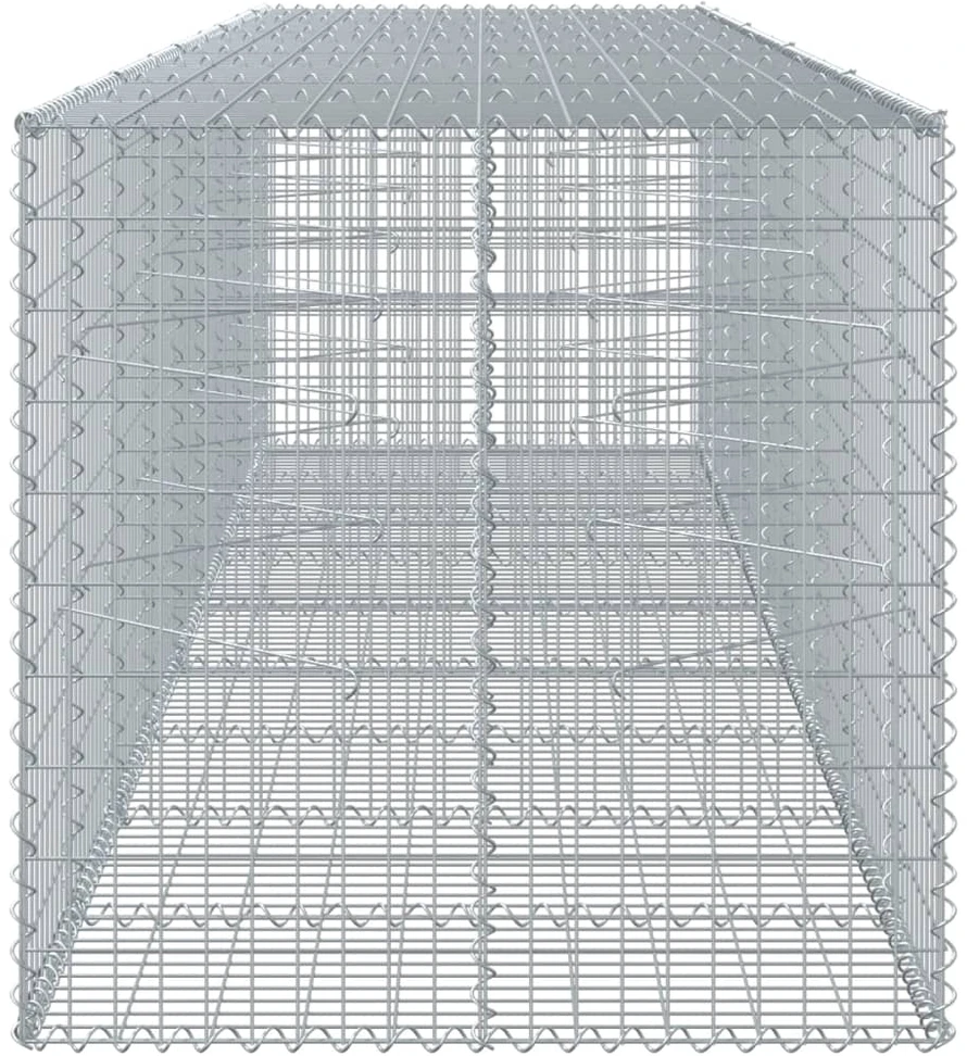 Gabiono krepšys su dangčiu, 450x100x100cm, galvanizuota geležis