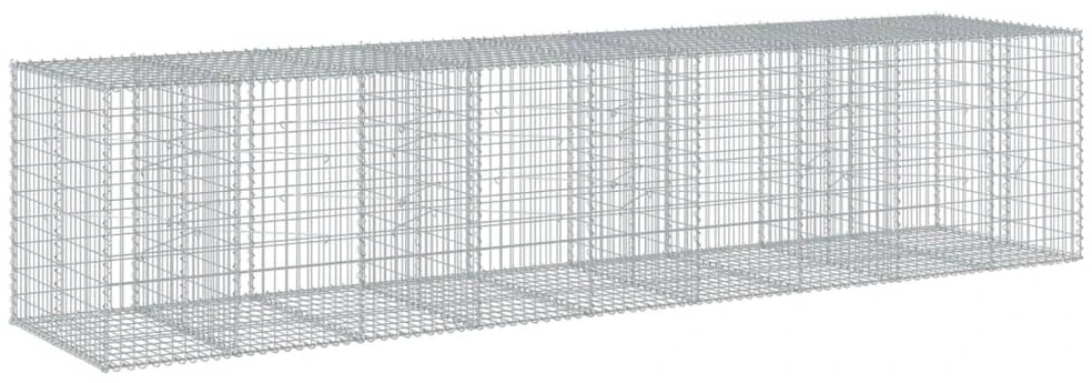 Gabiono krepšys su dangčiu, 450x100x100cm, galvanizuota geležis