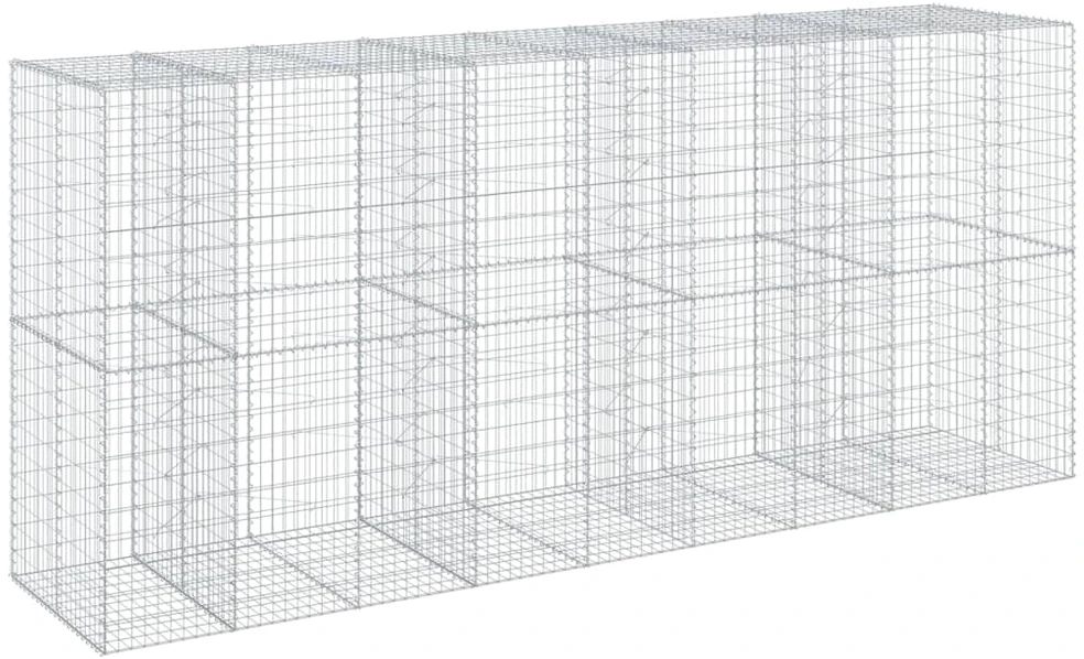 Gabiono krepšys su dangčiu, 450x100x200cm, galvanizuota geležis