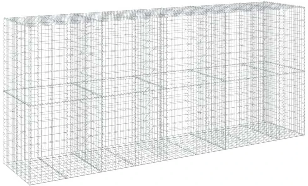 Gabiono krepšys su dangčiu, 450x100x200cm, galvanizuota geležis