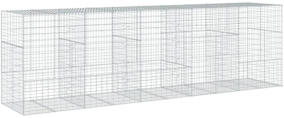 Gabiono krepšys su dangčiu, 500x100x150cm, galvanizuota geležis