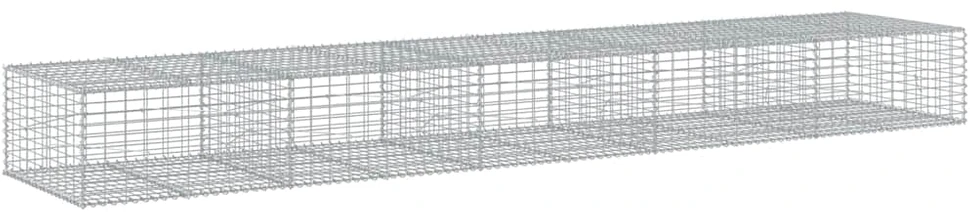 Gabiono krepšys su dangčiu, 500x100x50cm, galvanizuota geležis