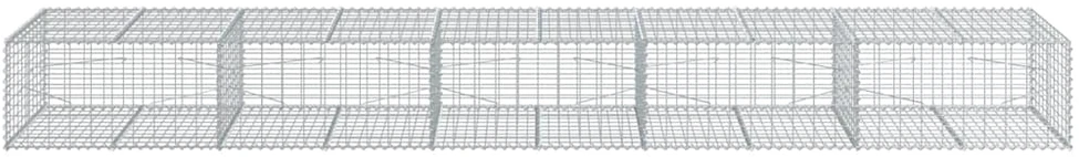 Gabiono krepšys su dangčiu, 500x100x50cm, galvanizuota geležis