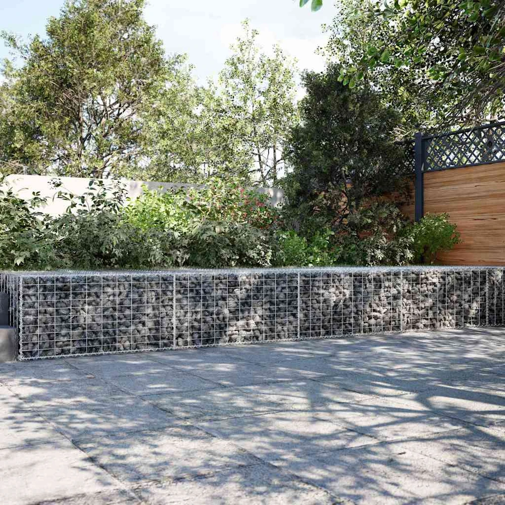 Gabiono krepšys su dangčiu, 500x100x50cm, galvanizuota geležis