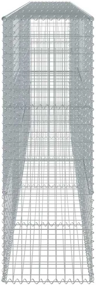 Gabiono krepšys su dangčiu, 500x50x150cm, galvanizuota geležis