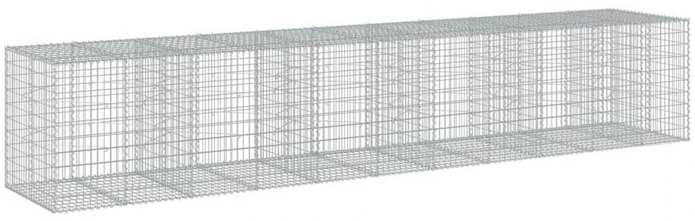 Gabiono krepšys su dangčiu, 550x100x100cm, galvanizuota geležis
