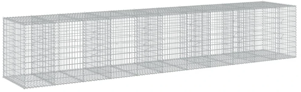 Gabiono krepšys su dangčiu, 550x100x100cm, galvanizuota geležis