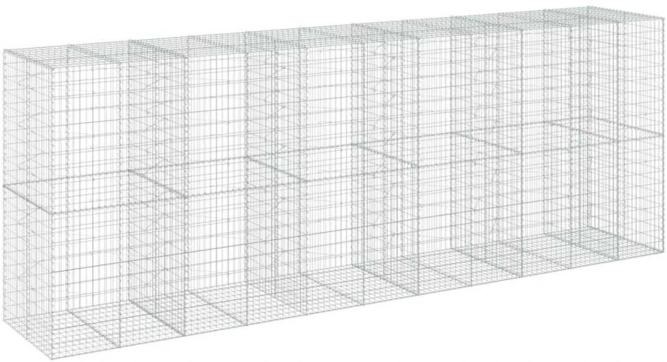 Gabiono krepšys su dangčiu, 550x100x200cm, galvanizuota geležis