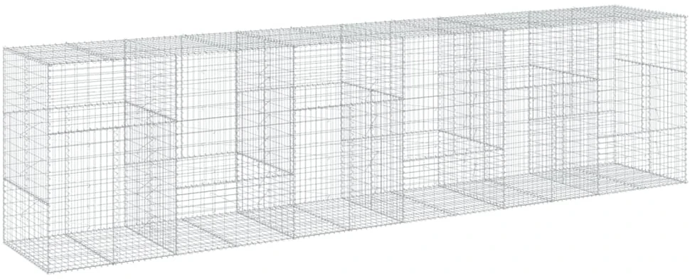 Gabiono krepšys su dangčiu, 600x100x150cm, galvanizuota geležis