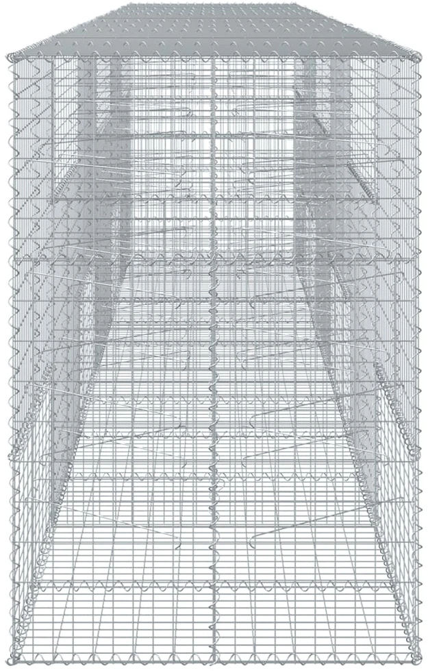 Gabiono krepšys su dangčiu, 600x100x150cm, galvanizuota geležis