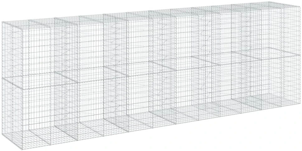 Gabiono krepšys su dangčiu, 600x100x200cm, galvanizuota geležis
