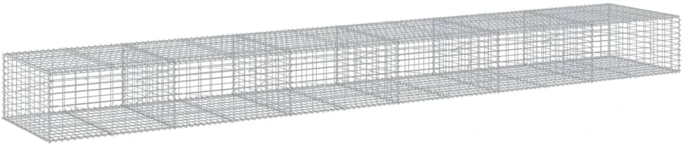 Gabiono krepšys su dangčiu, 600x100x50cm, galvanizuota geležis