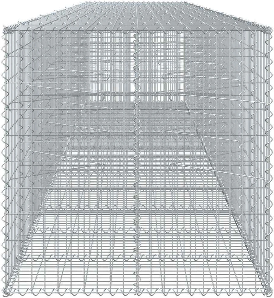 Gabiono krepšys su dangčiu, 650x100x100cm, galvanizuota geležis
