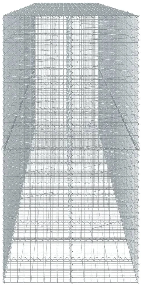 Gabiono krepšys su dangčiu, 650x100x200cm, galvanizuota geležis
