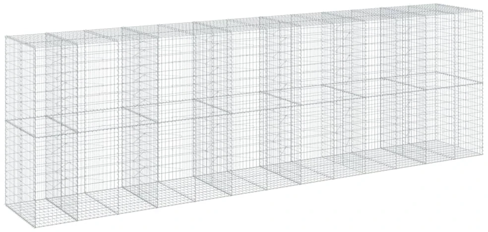 Gabiono krepšys su dangčiu, 650x100x200cm, galvanizuota geležis