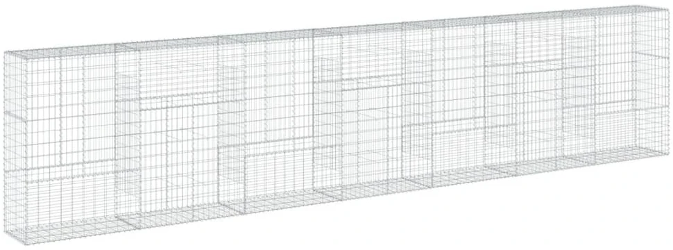 Gabiono krepšys su dangčiu, 700x50x150cm, galvanizuota geležis