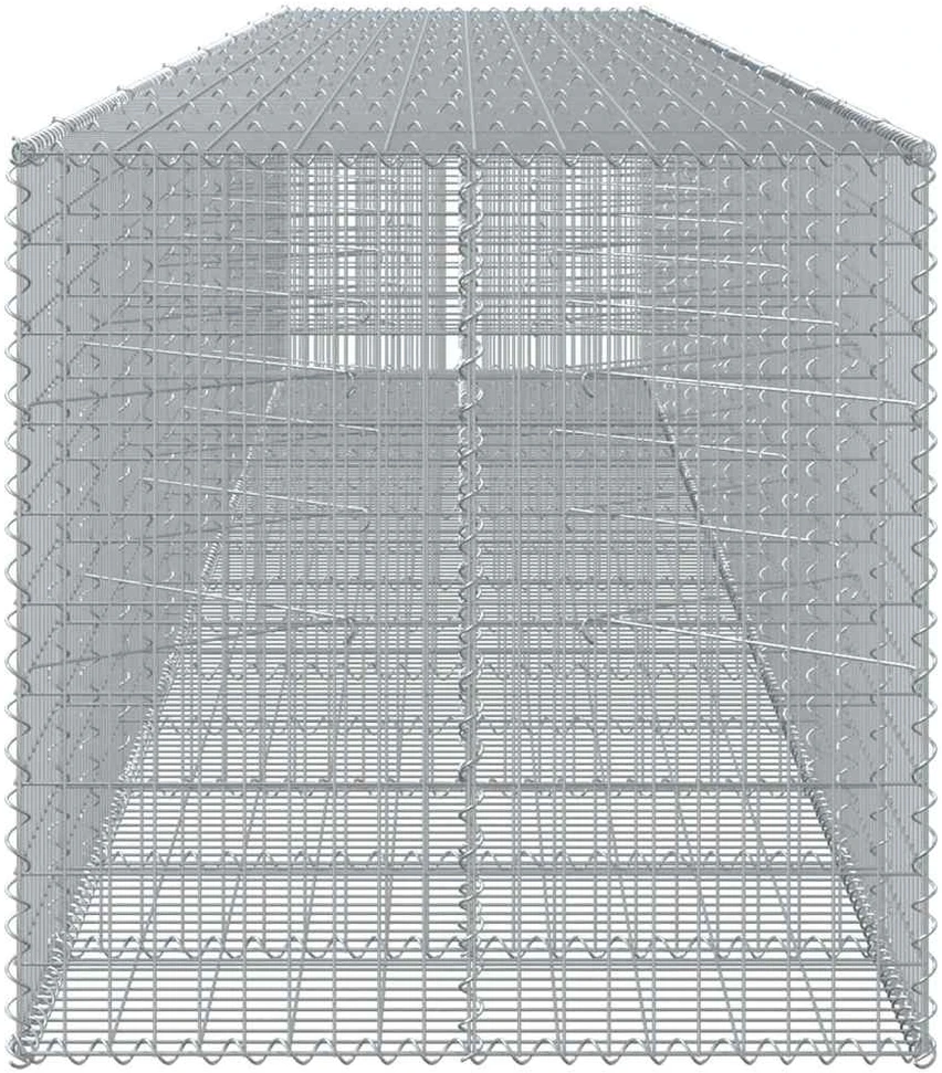 Gabiono krepšys su dangčiu, 750x100x100cm, galvanizuota geležis