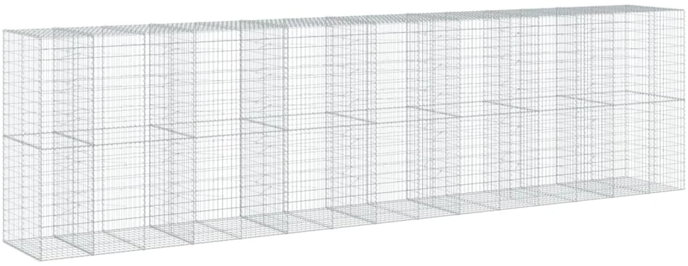 Gabiono krepšys su dangčiu, 750x100x200cm, galvanizuota geležis