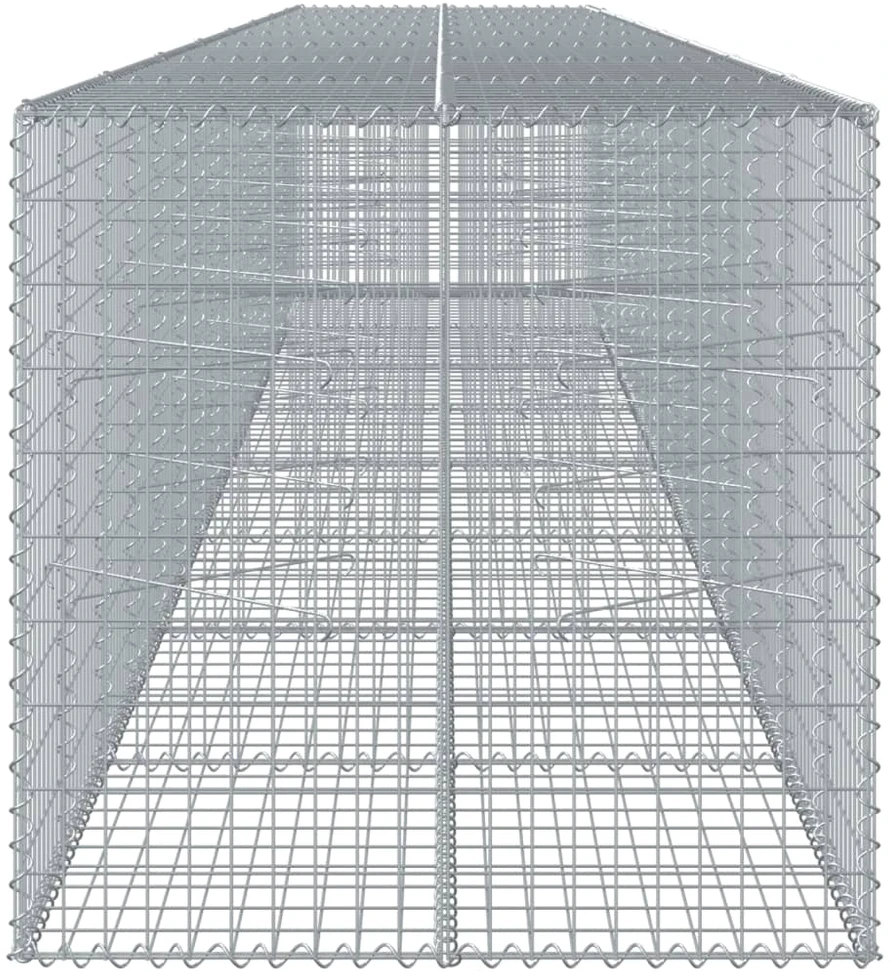 Gabiono krepšys su dangčiu, 800x100x100cm, galvanizuota geležis