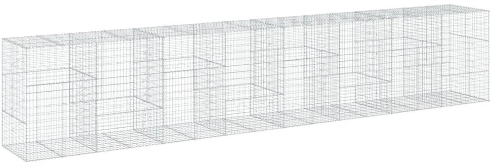 Gabiono krepšys su dangčiu, 800x100x150cm, galvanizuota geležis