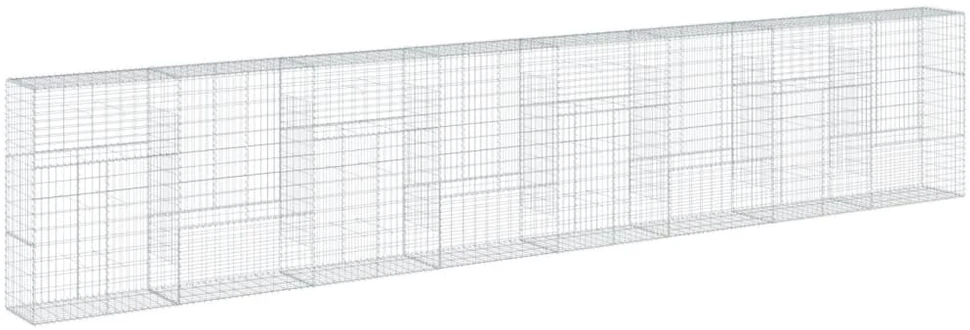 Gabiono krepšys su dangčiu, 800x50x150cm, galvanizuota geležis